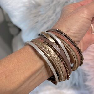 Beaded Multi Strap Bracelet